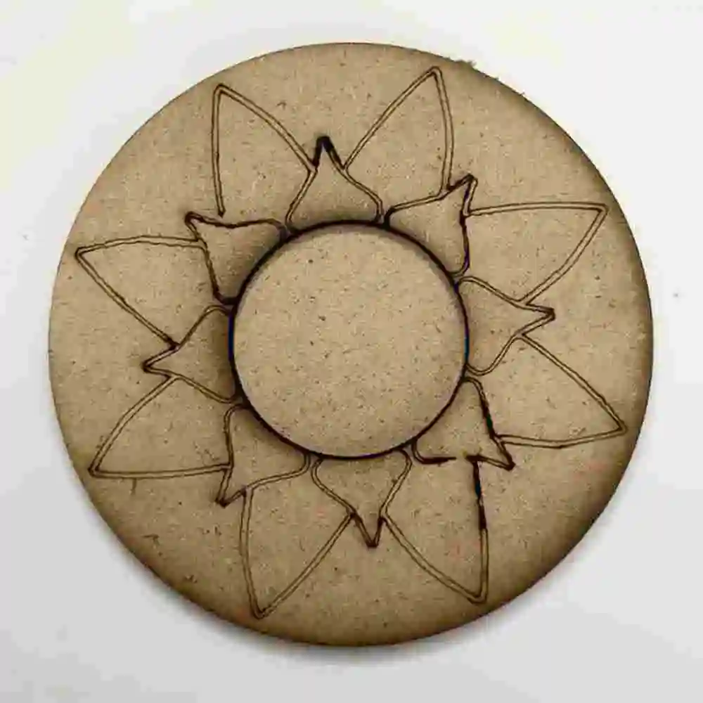 Buy MDF round floral t-light holder online